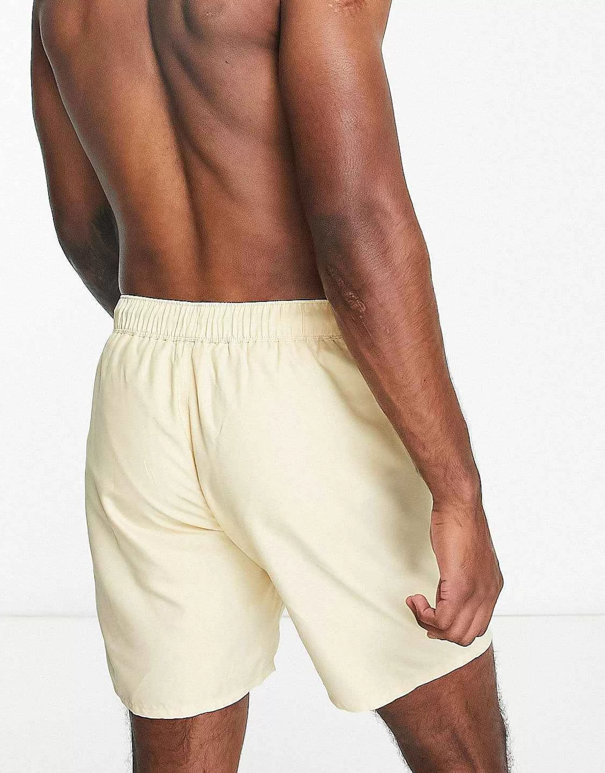 Men DESIGN 2 Pack Swim Shorts In Mid Length In Light Green/Beige Save