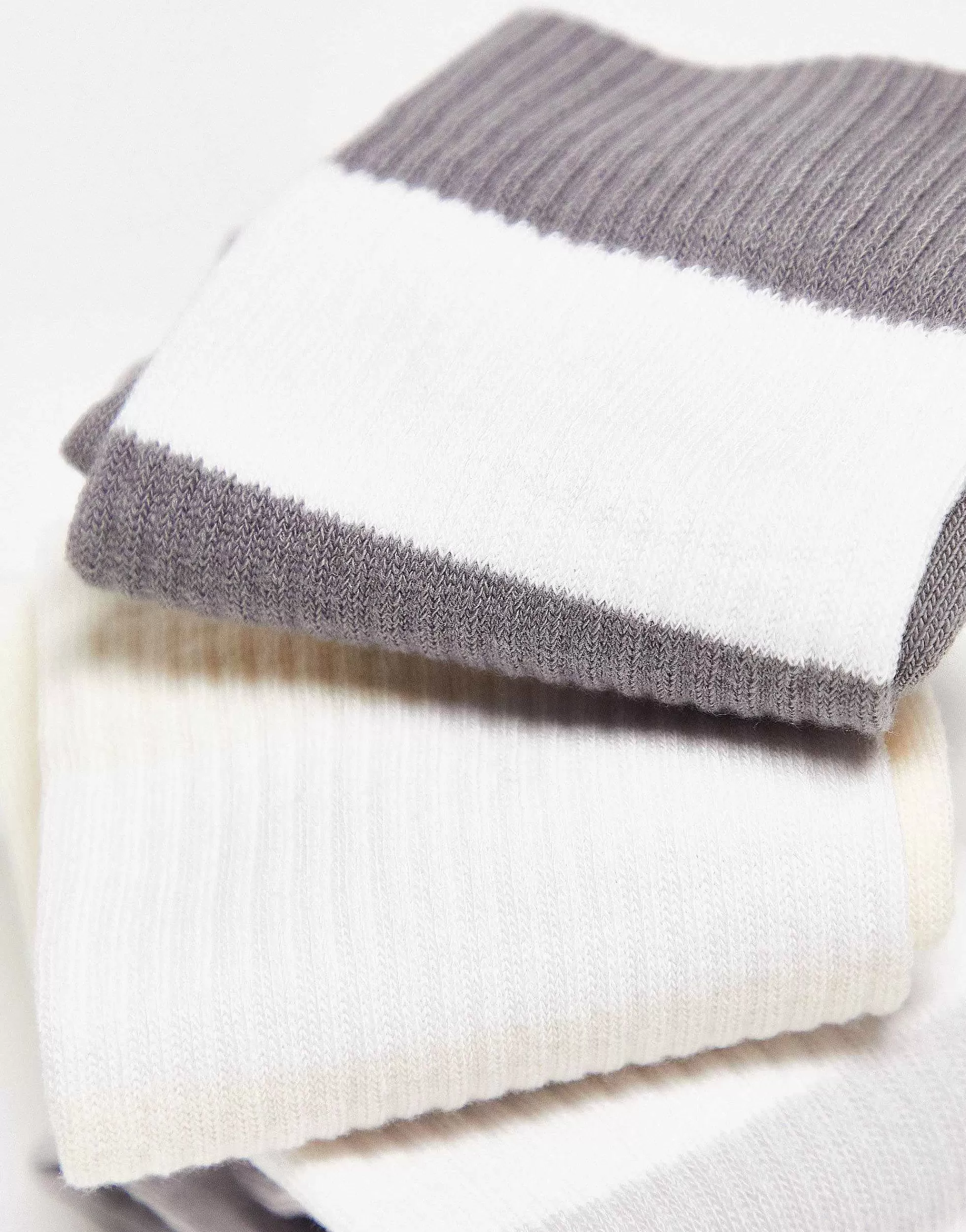 Men DESIGN 3 Pack Sports Sock With Thick Stripes In Tones