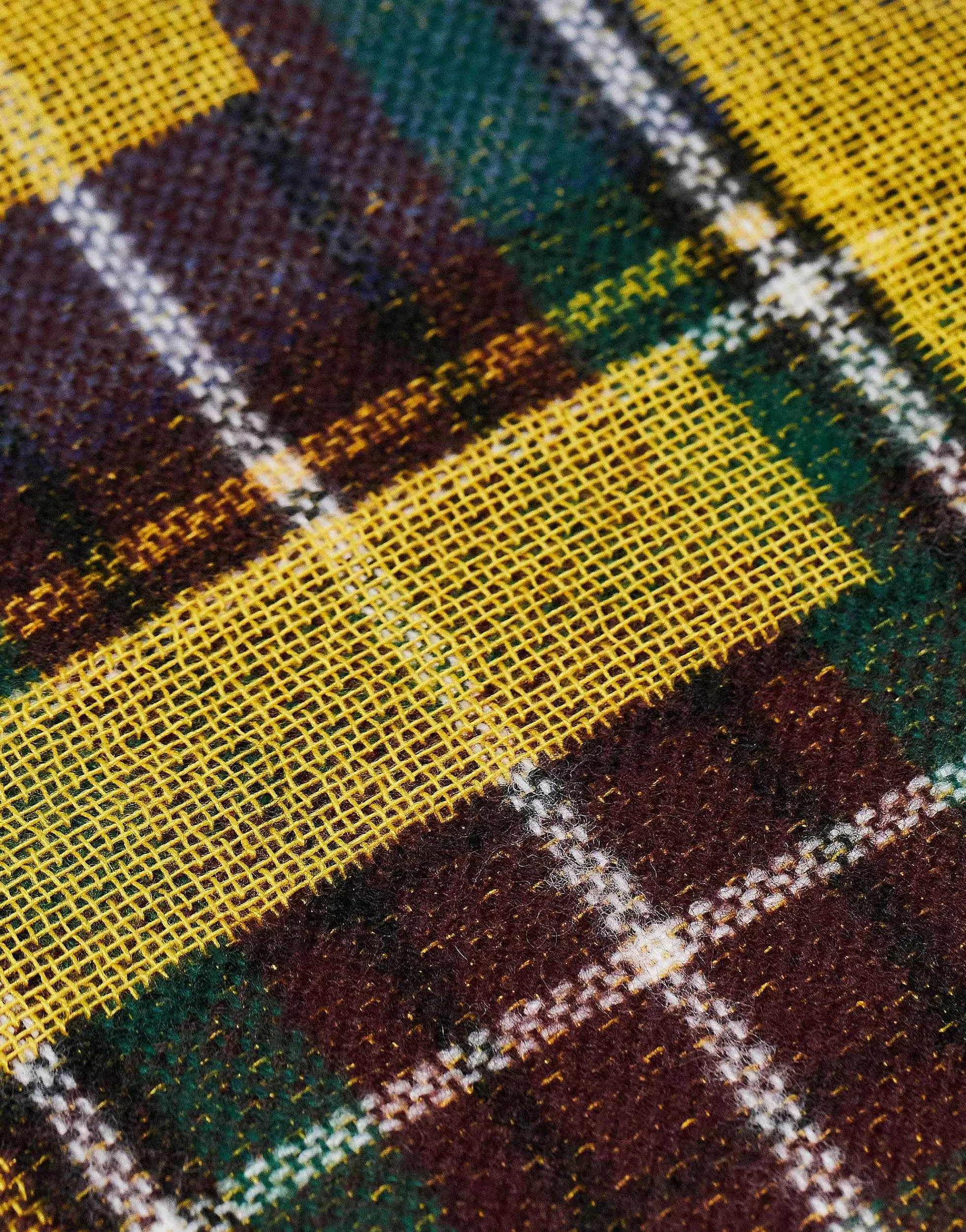 Men Fred Perry Oversized Branded Check Scarf In