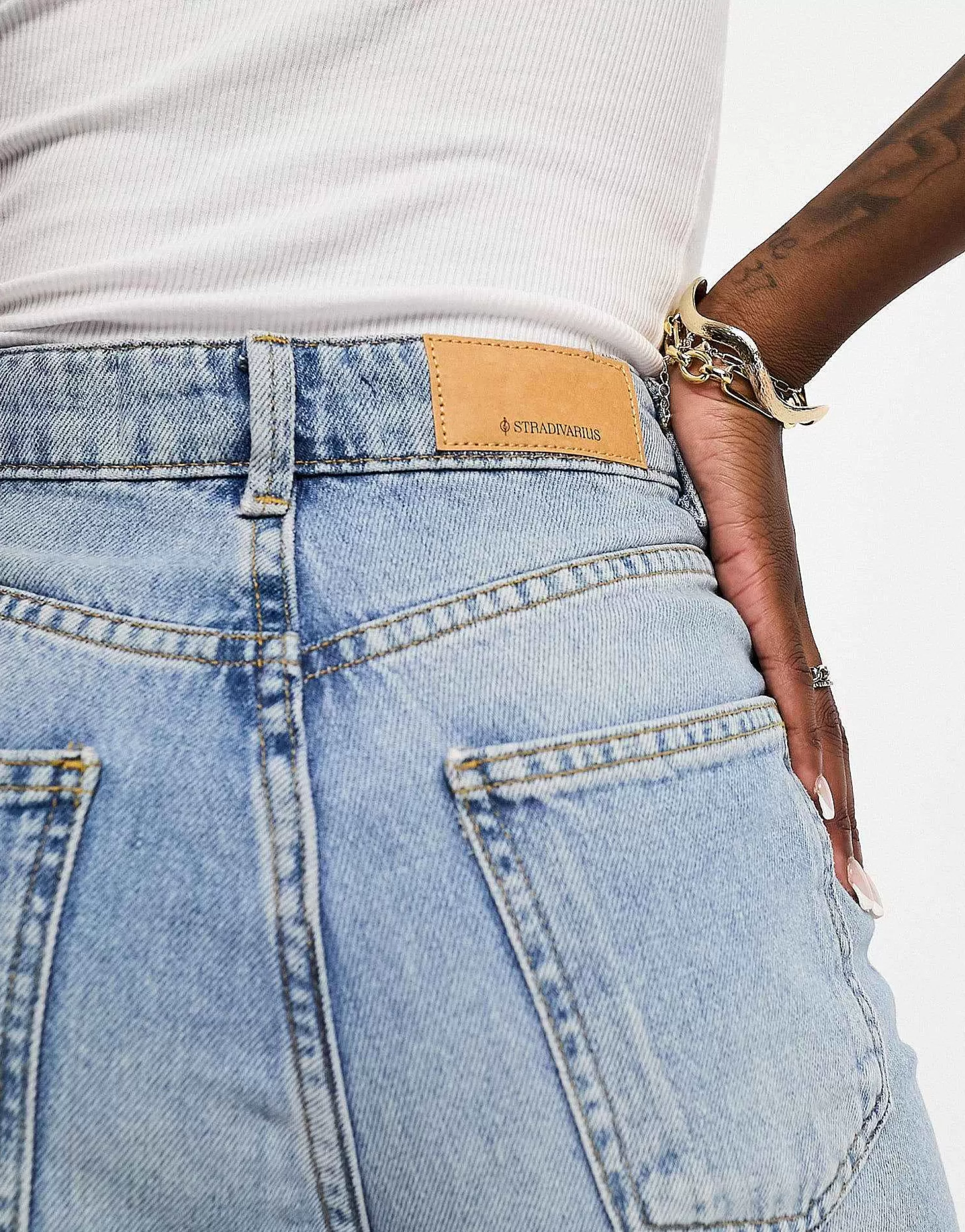 Women Stradivarius Tall 90S Dad Jean In Vintage